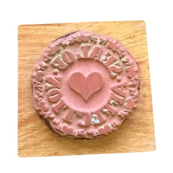 PSX Vintage 1987 Seal Of Affection Heart Rubber Stamp - Picture 2 of 4